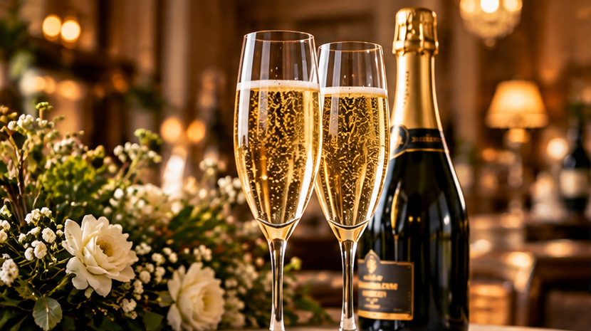 Champagne in a flute